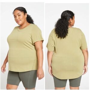 Universal Standard GAME Mia Short Sleeve Tee T-shirt BOA Green Sz M (18-20) NWT